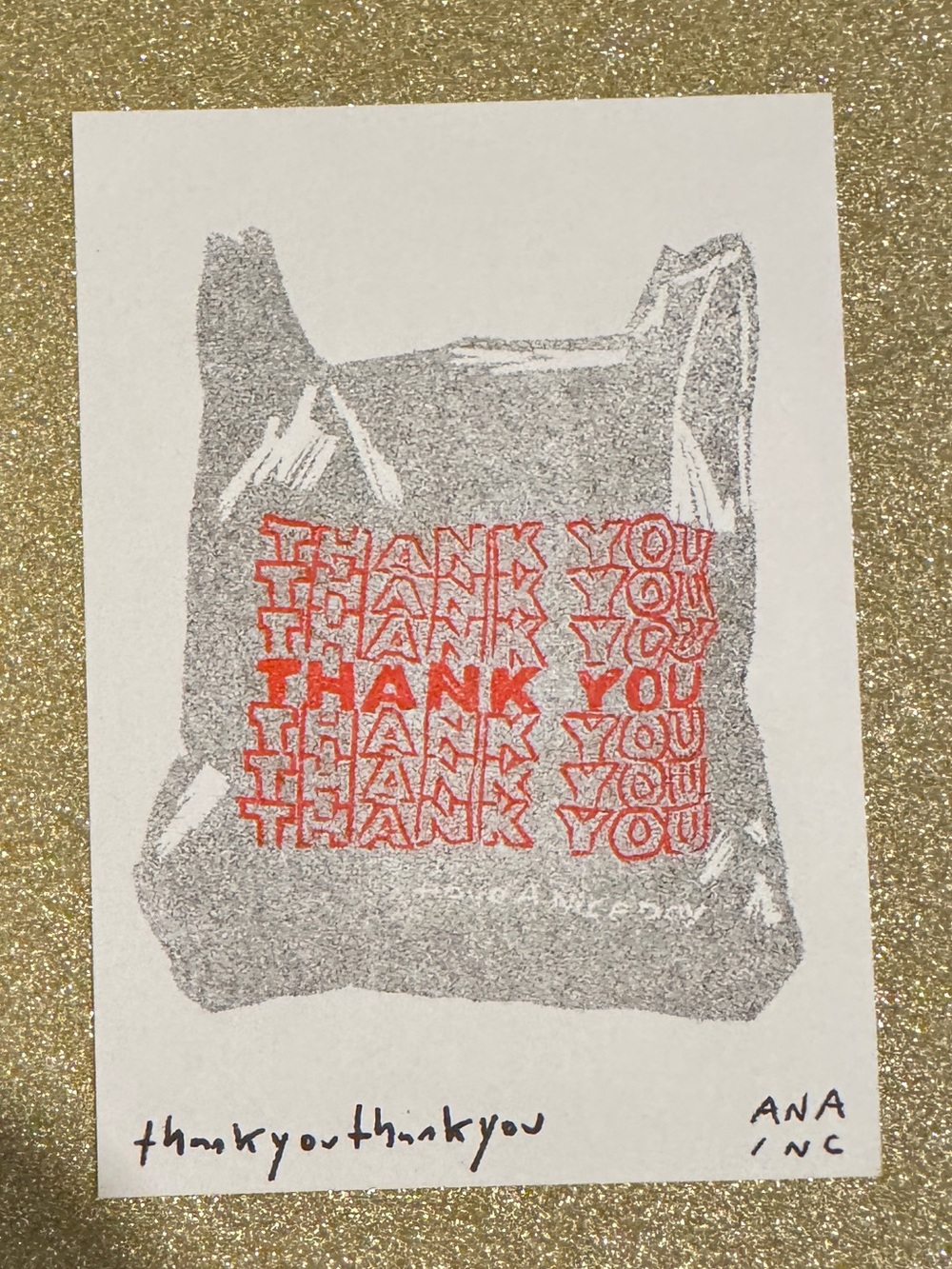 Anastasia Inciardi Mini Prints Thank You Thank You Print, Chelsea Market